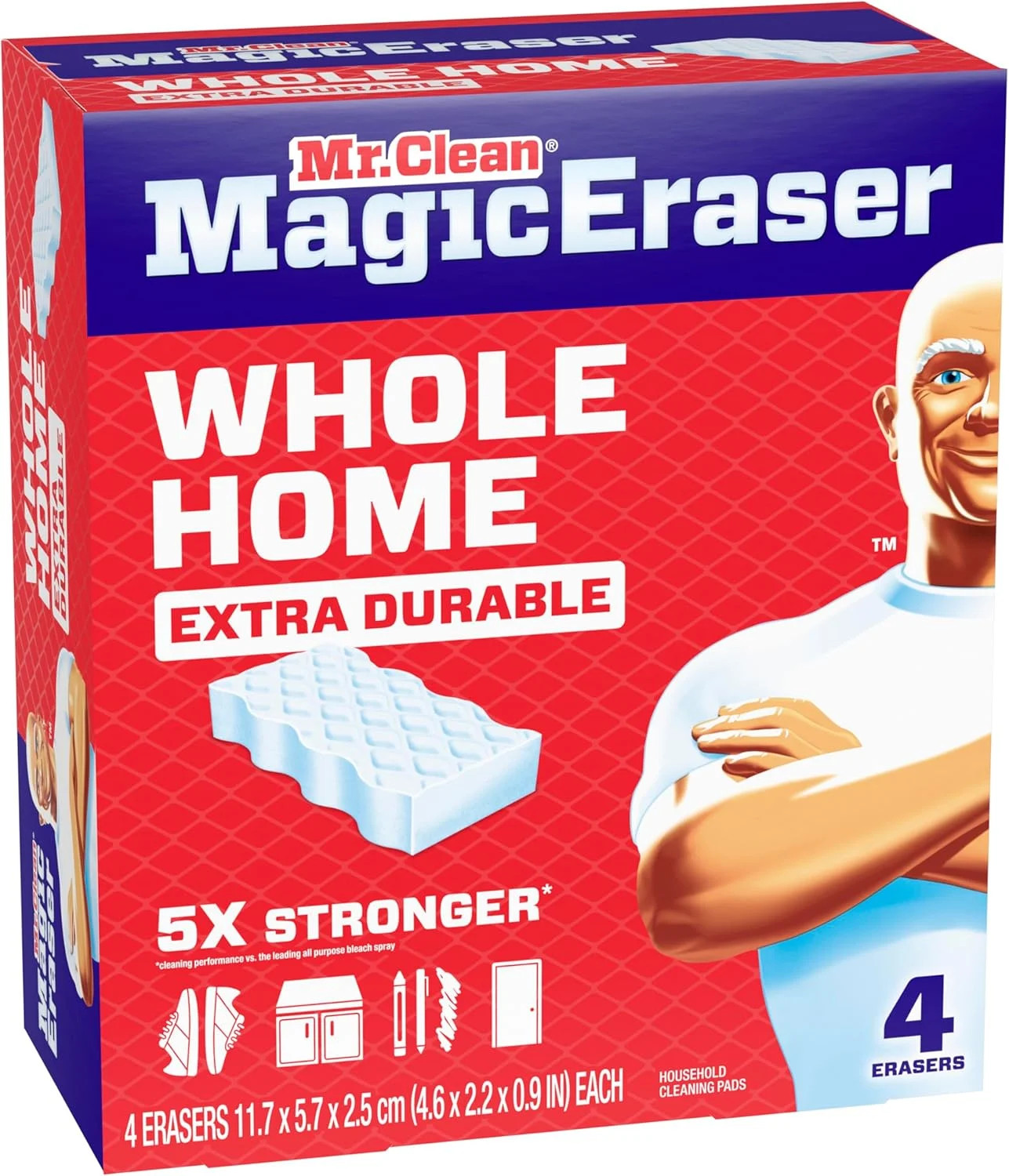 Mr. Clean Magic Eraser Sponge, All Purpose Cleaner, Cleaning Scrubber, Wall, Sne
