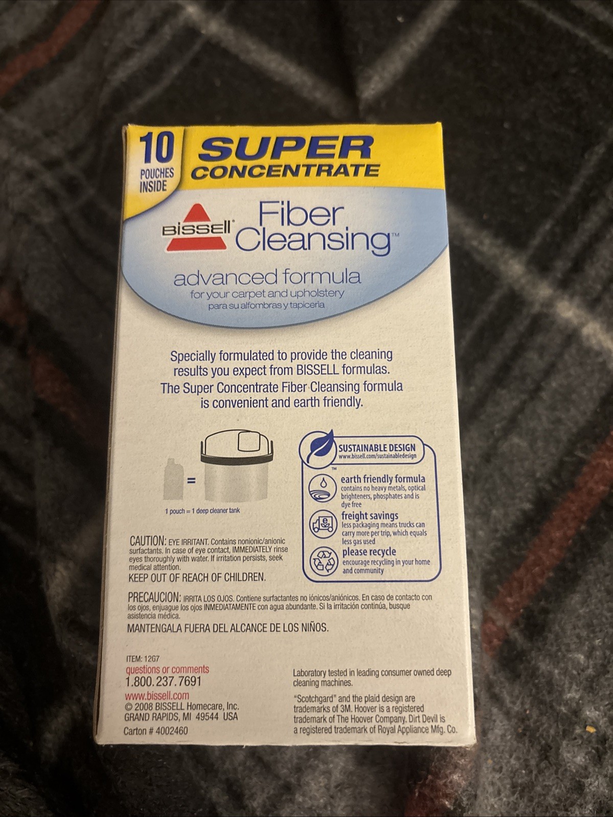 Bissell Fiber Cleansing Adv Formula 10 Pouches For Bissell Hoover Dirt Devil Etc
