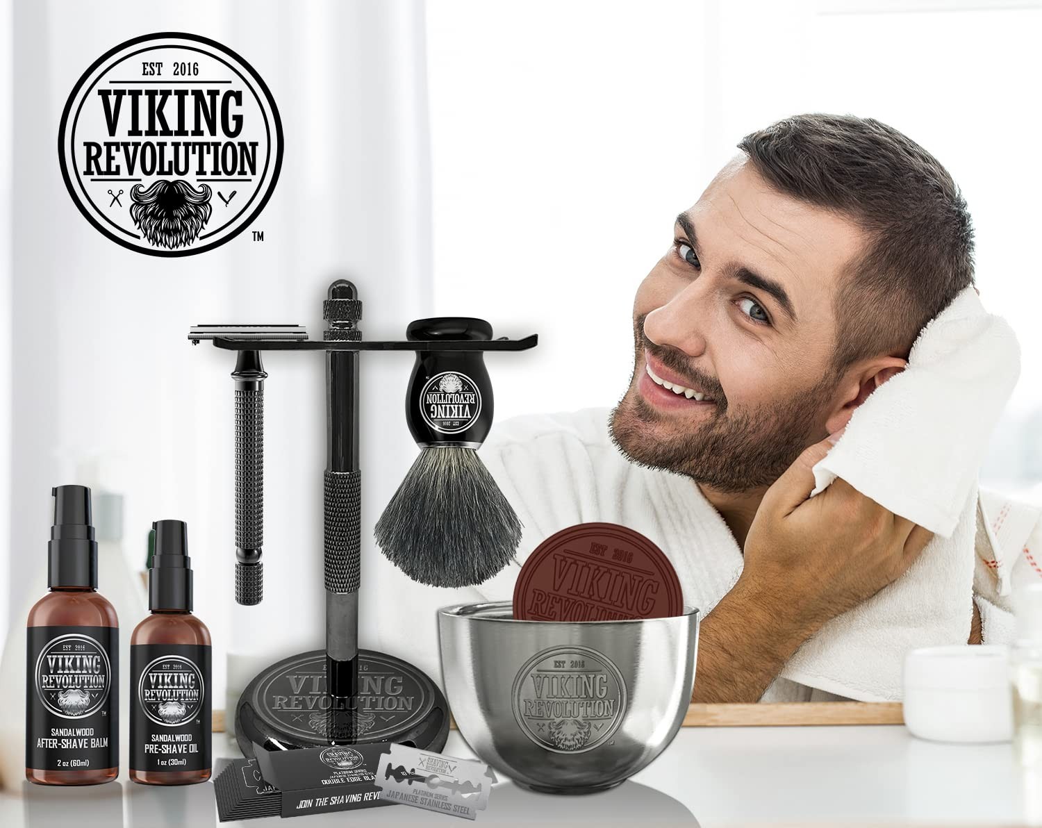 Viking Revolution Luxury Safety Razor Shaving Kit – Includes Double Edge Safet