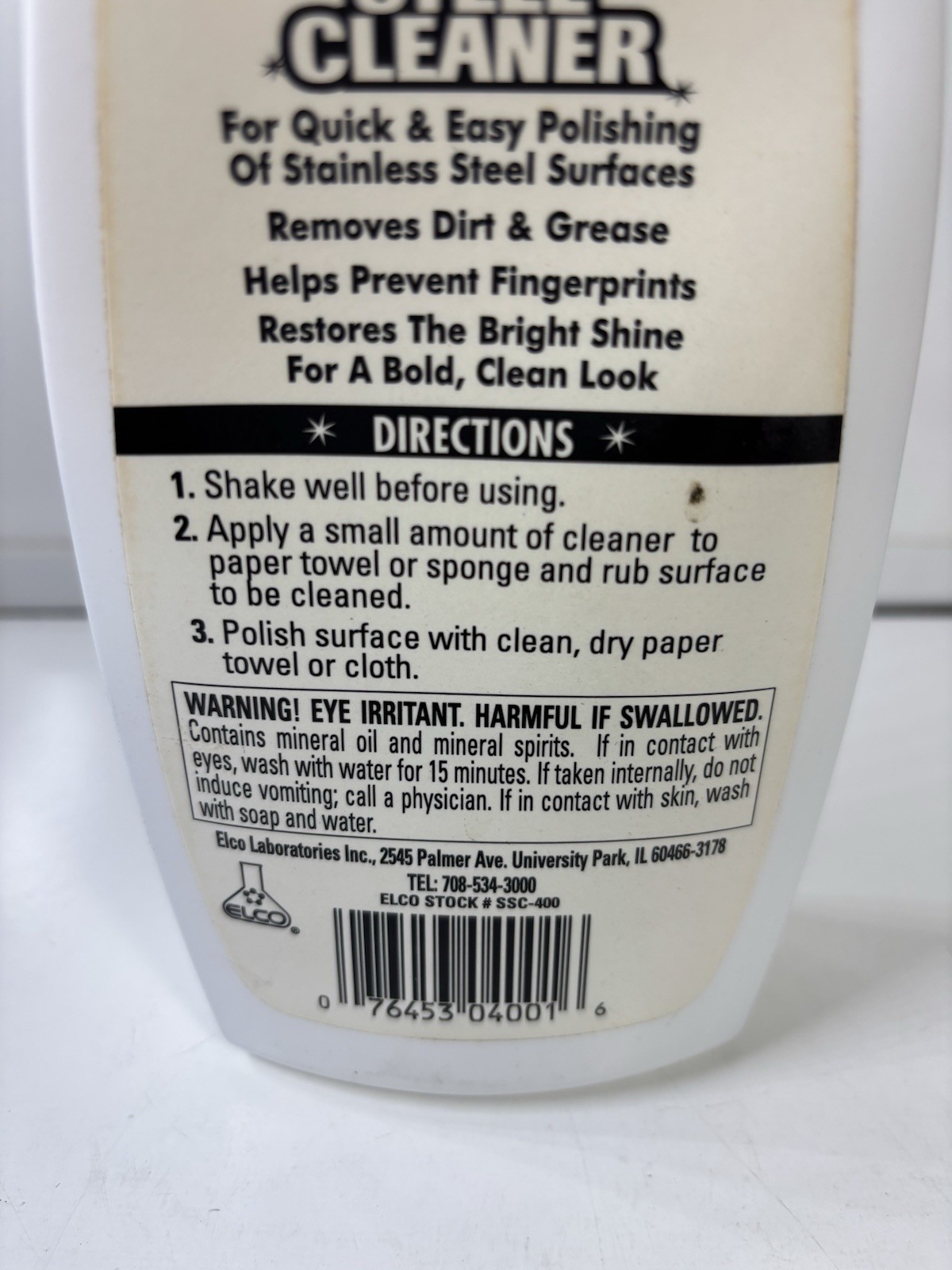 Vtg Discontinued Elco Kenmore Stainless Steel Cleaning Cream Large 16 oz
