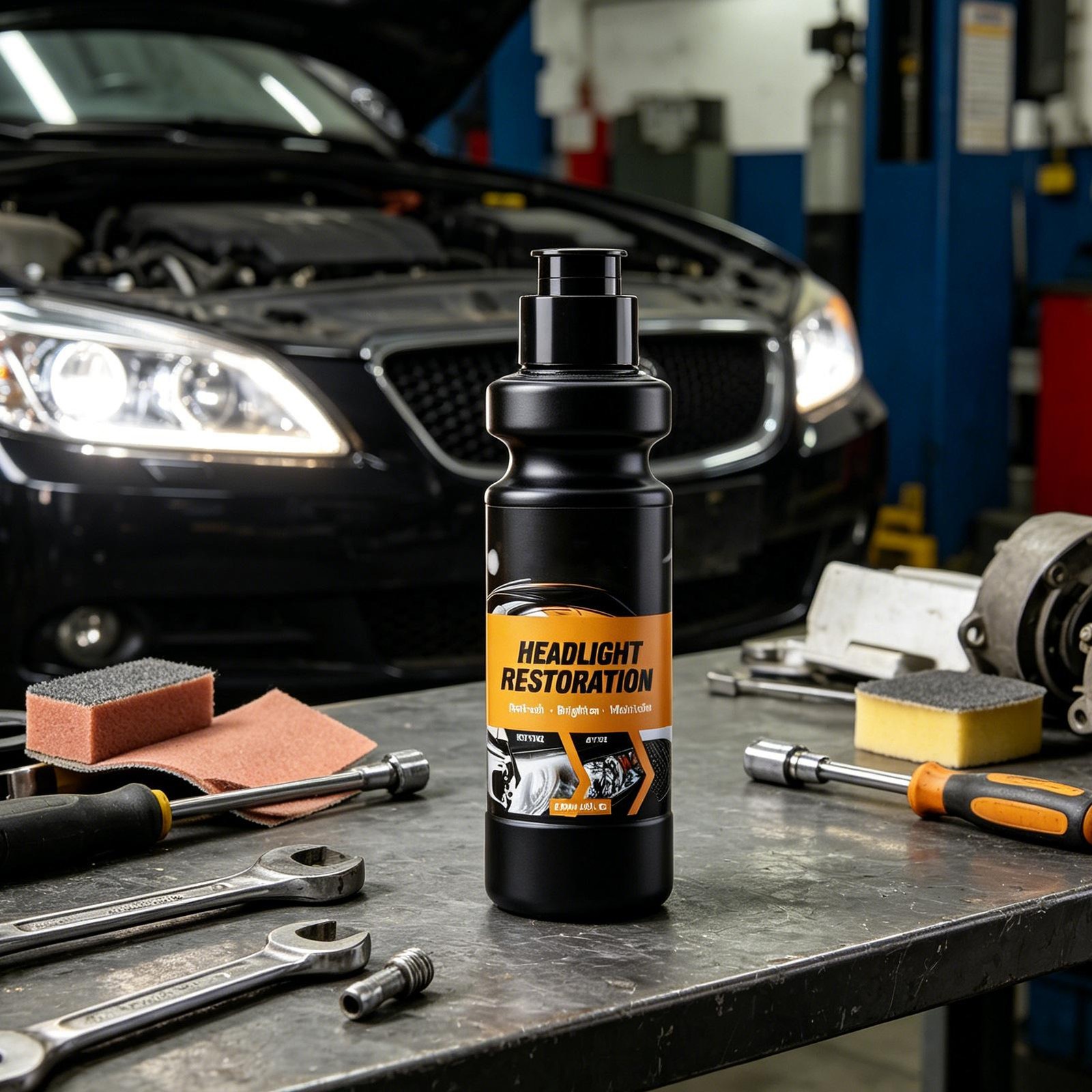 Car Headlight Restoration Agent 120ml Polishing Fast Acting Shine