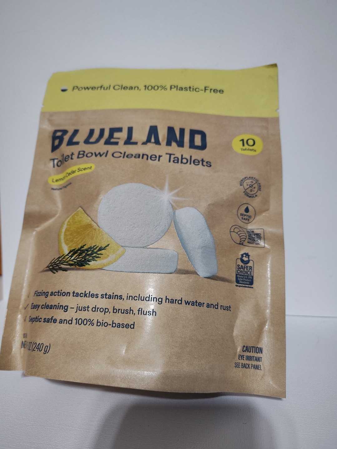 Blueland Toilet Cleaner Tablets Lemon Cedar Scent 10 Tablets