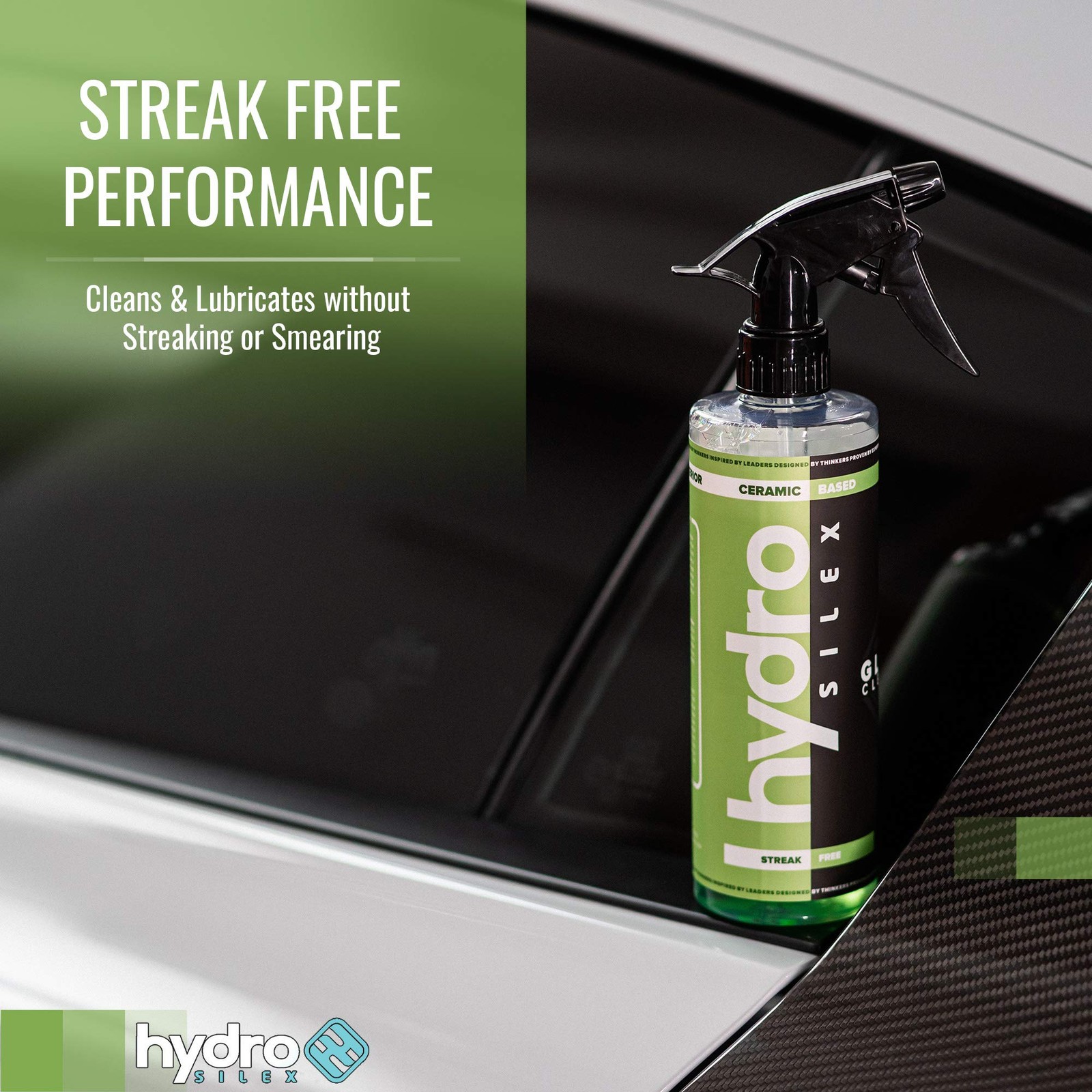 Glass Cleaner (16oz) | SiO2 Infused Ceramic Glass Cleaner for Auto Glass & Wi…