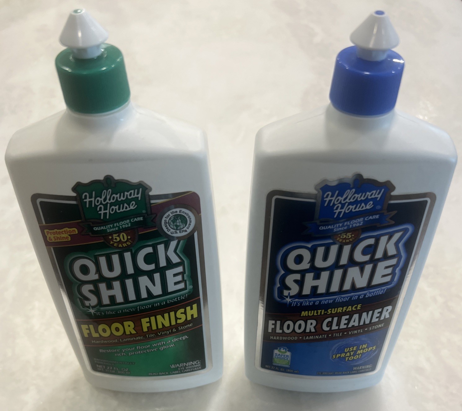 Holloway House Quick Shine Combo Pack 1 Floor Cleaner 1 Floor Finish 27oz Each