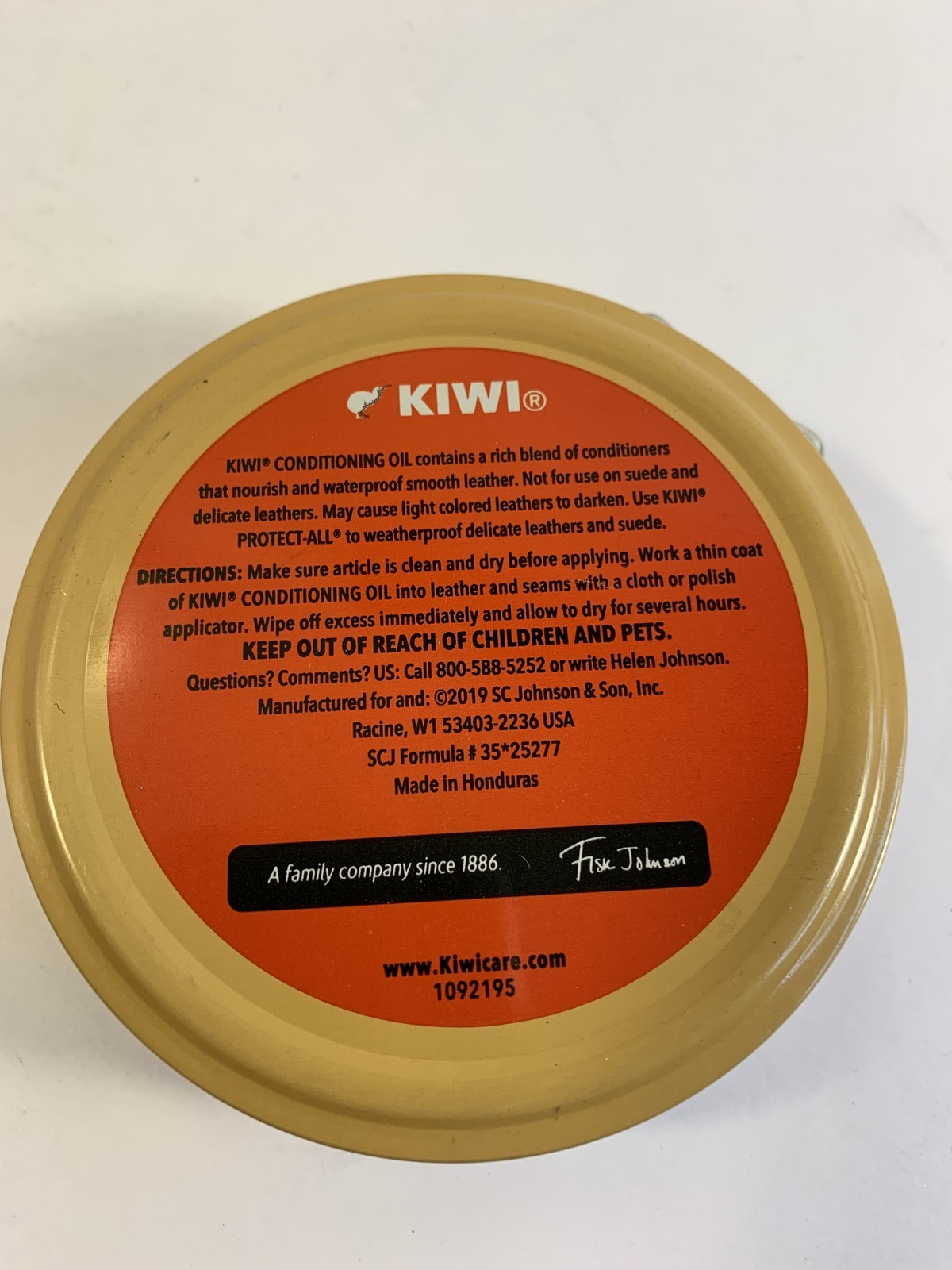 KIWI Conditioning Oil Smooth Leather Nourishes Waterproofs 74g / 2 5/8 oz