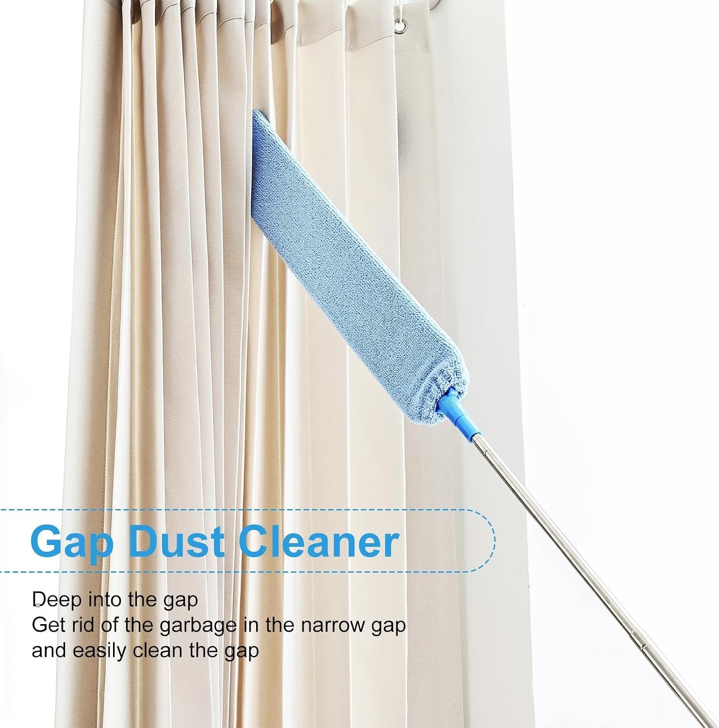 Retractable Gap Duster with 2 Washable Microfiber Cloths – Eco-Friendly Clean…