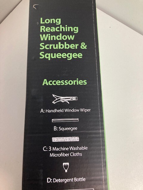 EZ Clean Long Reaching Window Scrubber & Squeegee