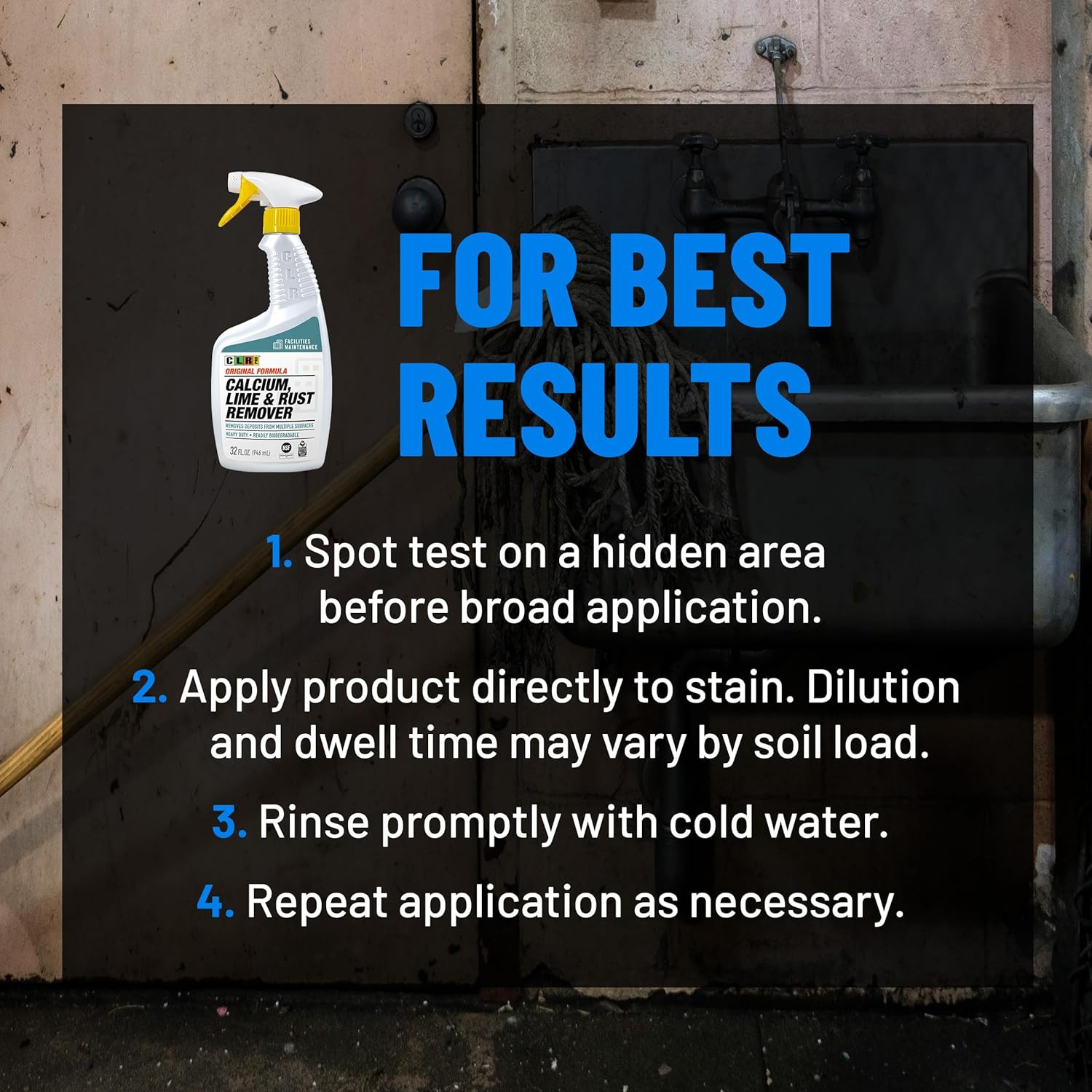 PRO Calcium, Lime & Rust Remover, 32 Oz. Spray Bottle, Pack of 2, Quickly Remove