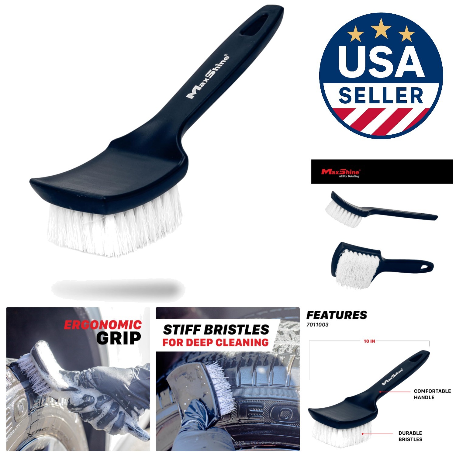 Universal All-Purpose Cleaning Brush – Long-Handled Stiff Bristle & Lightweight