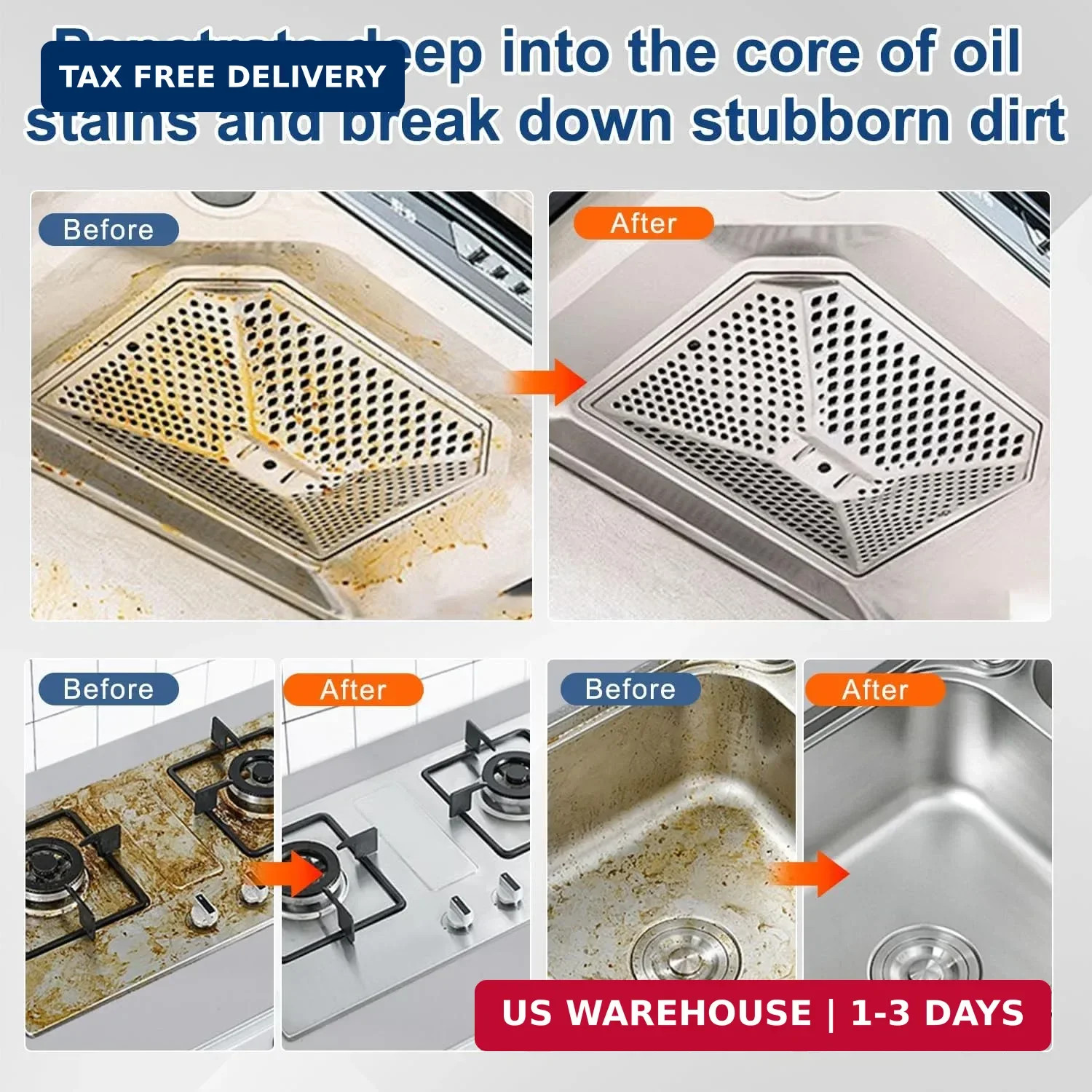 Heavy Duty Kitchen Degreaser Spray – Multi-Surface Oil & Grease Remover for Oven