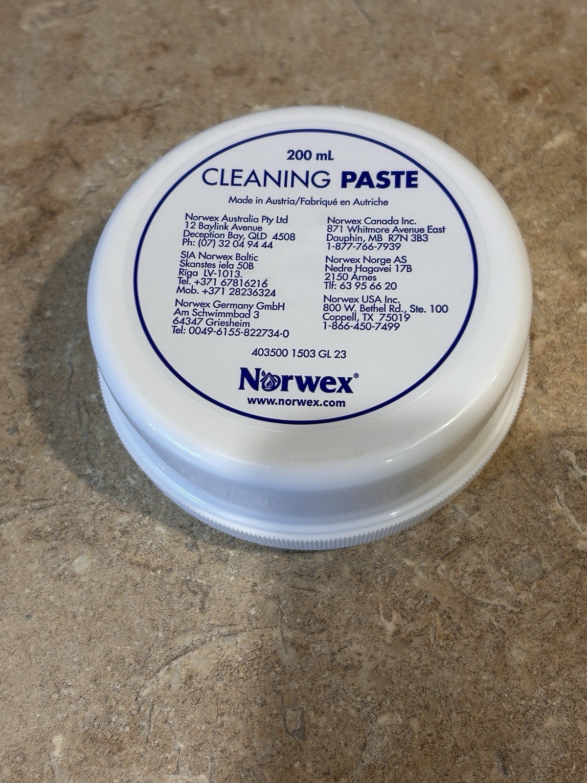 Norwex Cleaning Paste 200ml 6.76 oz Stain Remover Polisher Stovetop Car FoodSafe