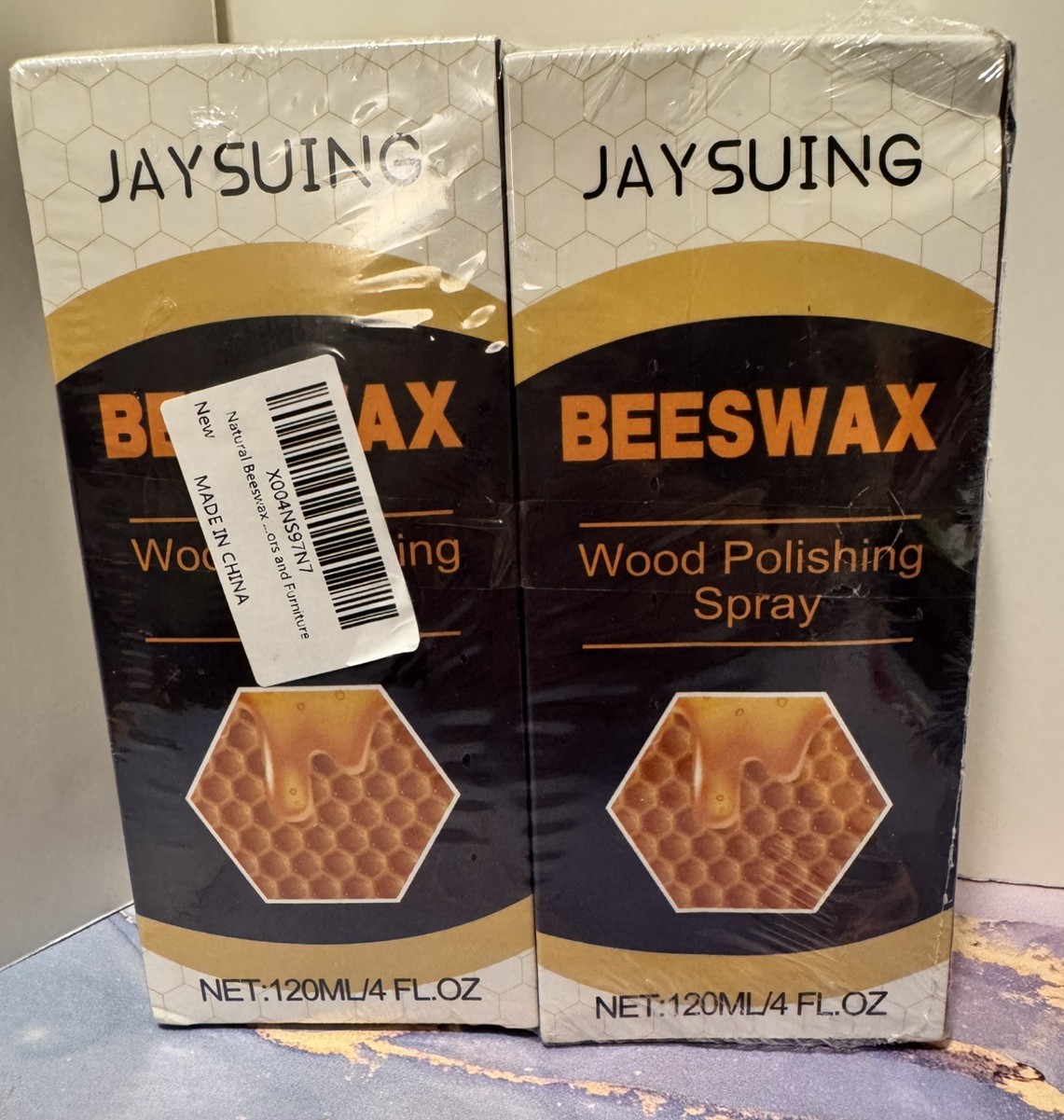 2x Beeswax Wood Polishing Spray 4 fl oz by Jaysuing, Expires 2028