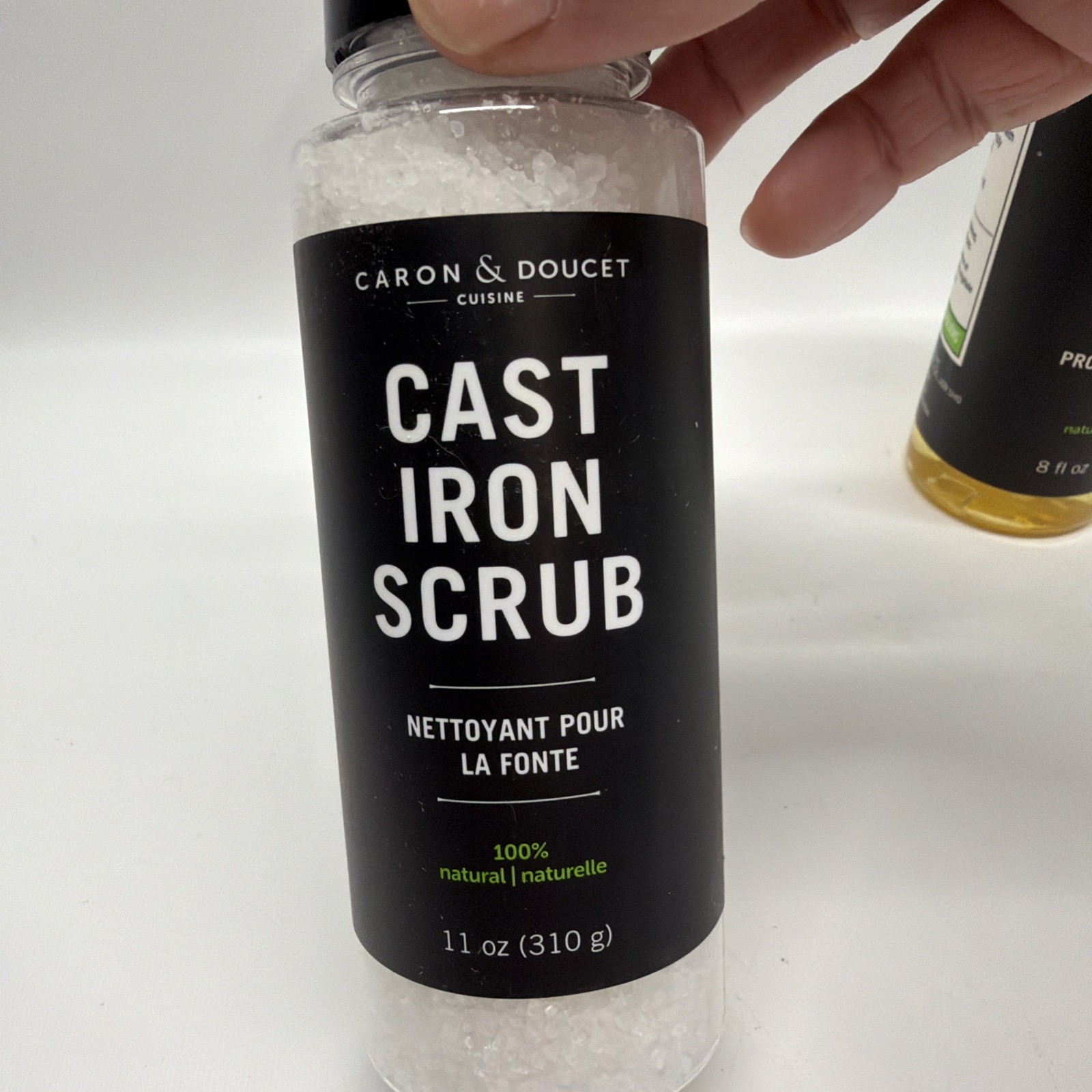 CARON & DOUCET Cast Iron Cleaning Set Soap Scrub & Oil New 100% Natural
