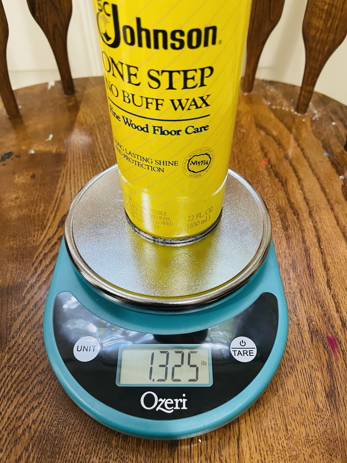 SC Johnson One Step No Buff Wax Fine Wood Floor Care 22 fl oz 90% Full Vintage