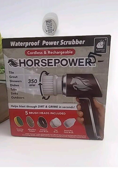 Ruby Horsepower Handheld Cordless Rechargeable Spinning Power Scrubber