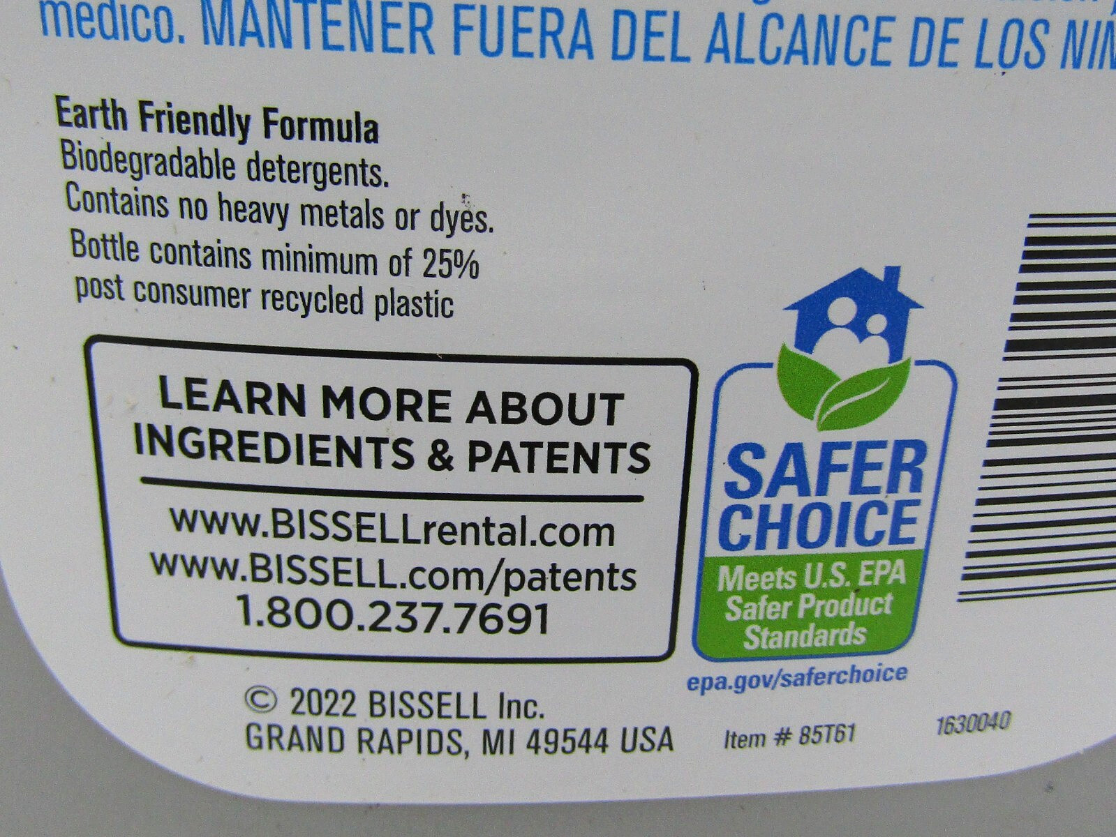 Bissell Professional Multi-Purpose Oxy Carpet Cleaner Liquid, 52 oz. – Pack of 2