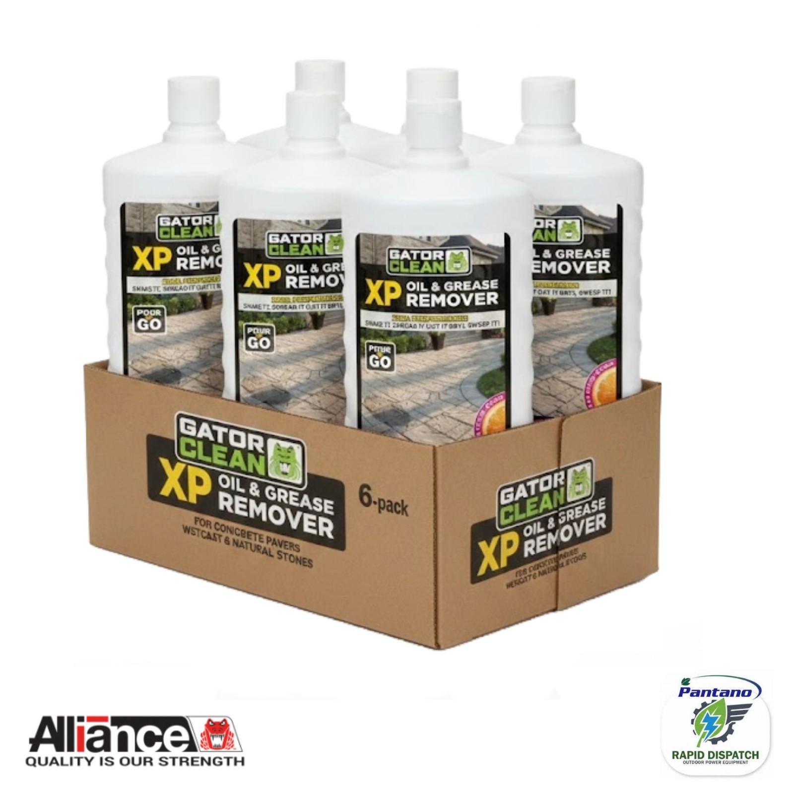 CASE OF 6 Gator XP Oil & Grease Remover for Pavers | 6 Quarts Alliance Bulk