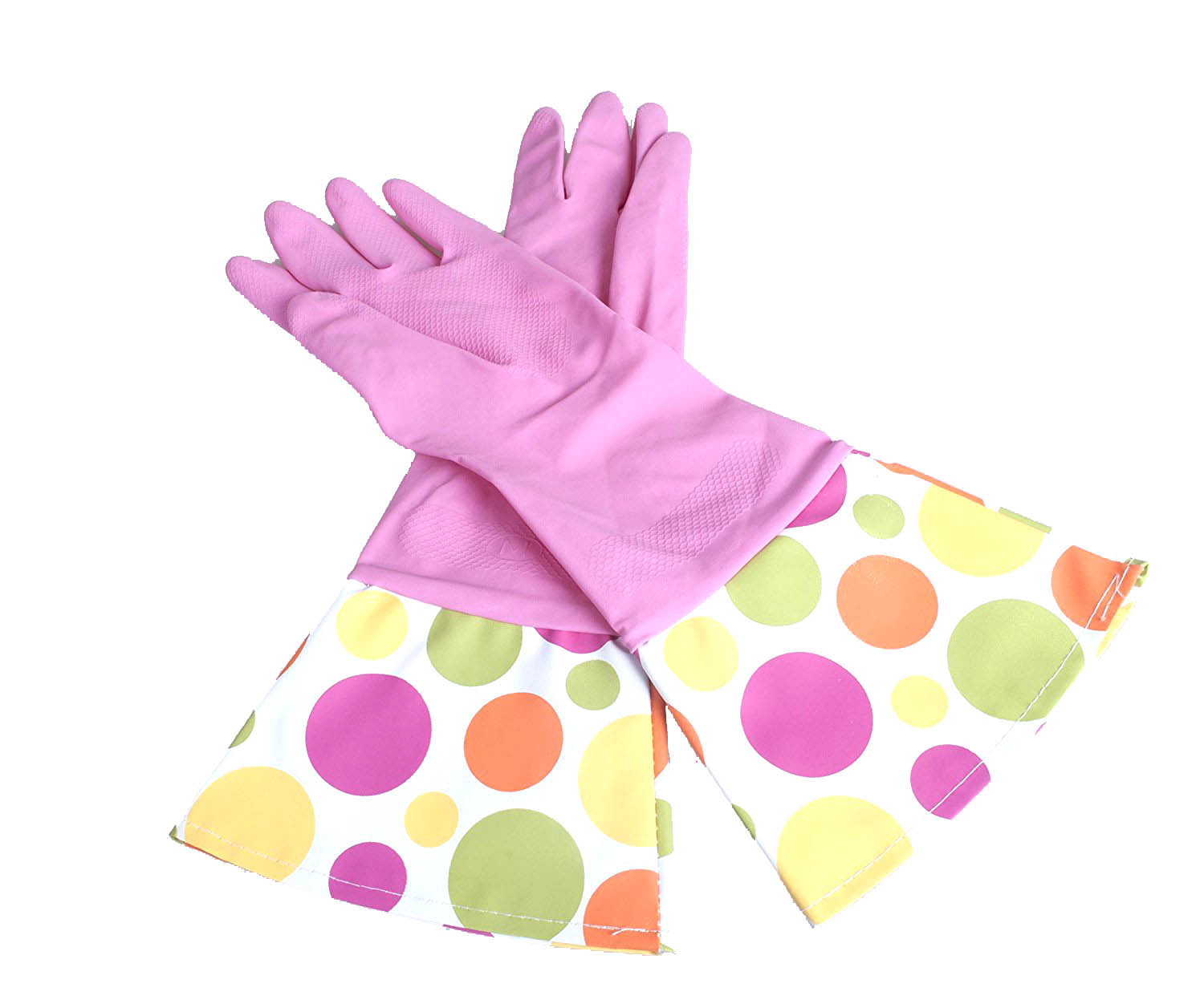17 Inches Rubber Latex Kitchen Dish Washing Gloves (1 Pair), Pink