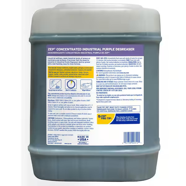 5 Gallon Concentrated Industrial Purple Cleaner Degreaser 1 Pack Fast Shipping