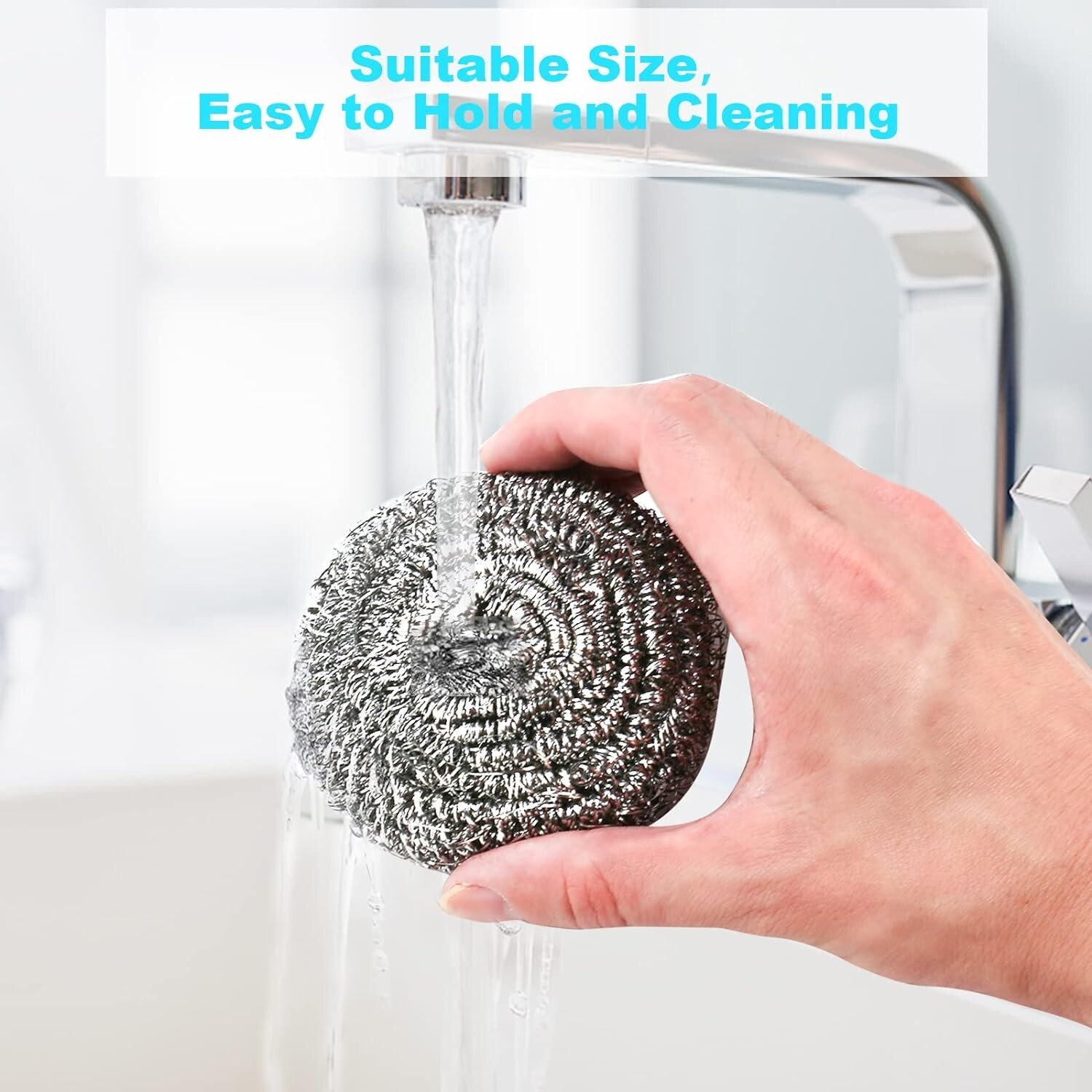3 Stainless Steel Kitchen Metal Scrubs Sponge Pot Pan Scrubber Pad /scrubber