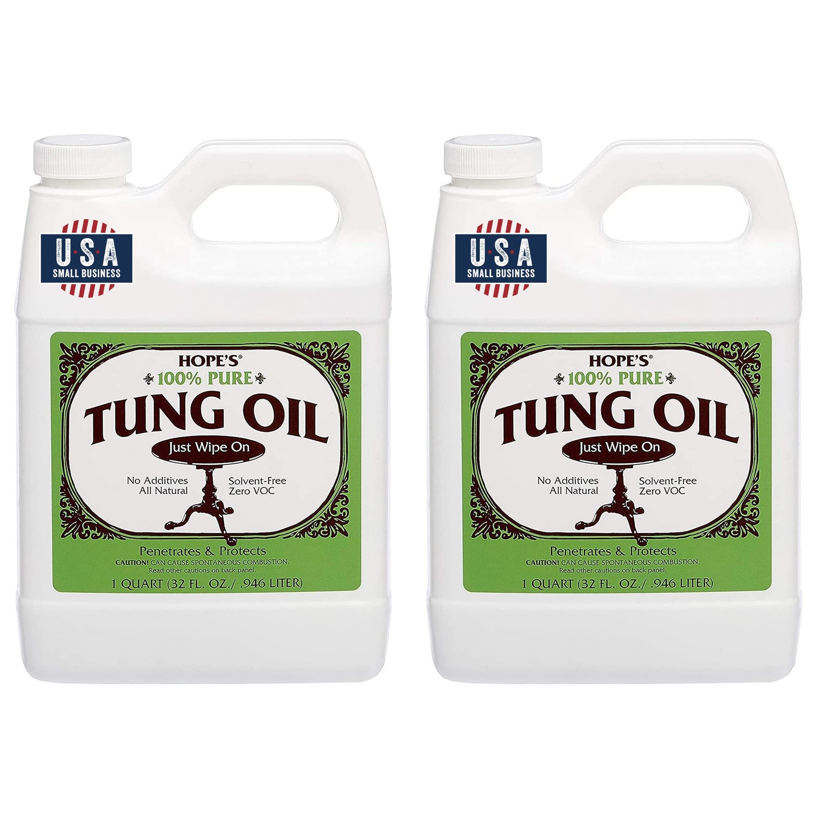 100% Pure Tung Oil, Food Safe, Premium Waterproof Natural Wood Finish and Sea…
