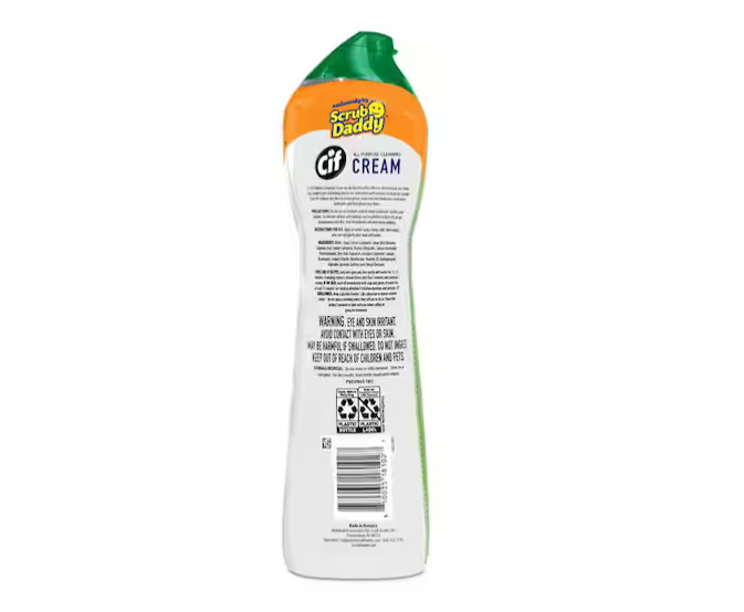 Scrub Daddy Cif All Purpose Cleaning Cream, Ultimate Tough Dirt Removal – 16.9oz