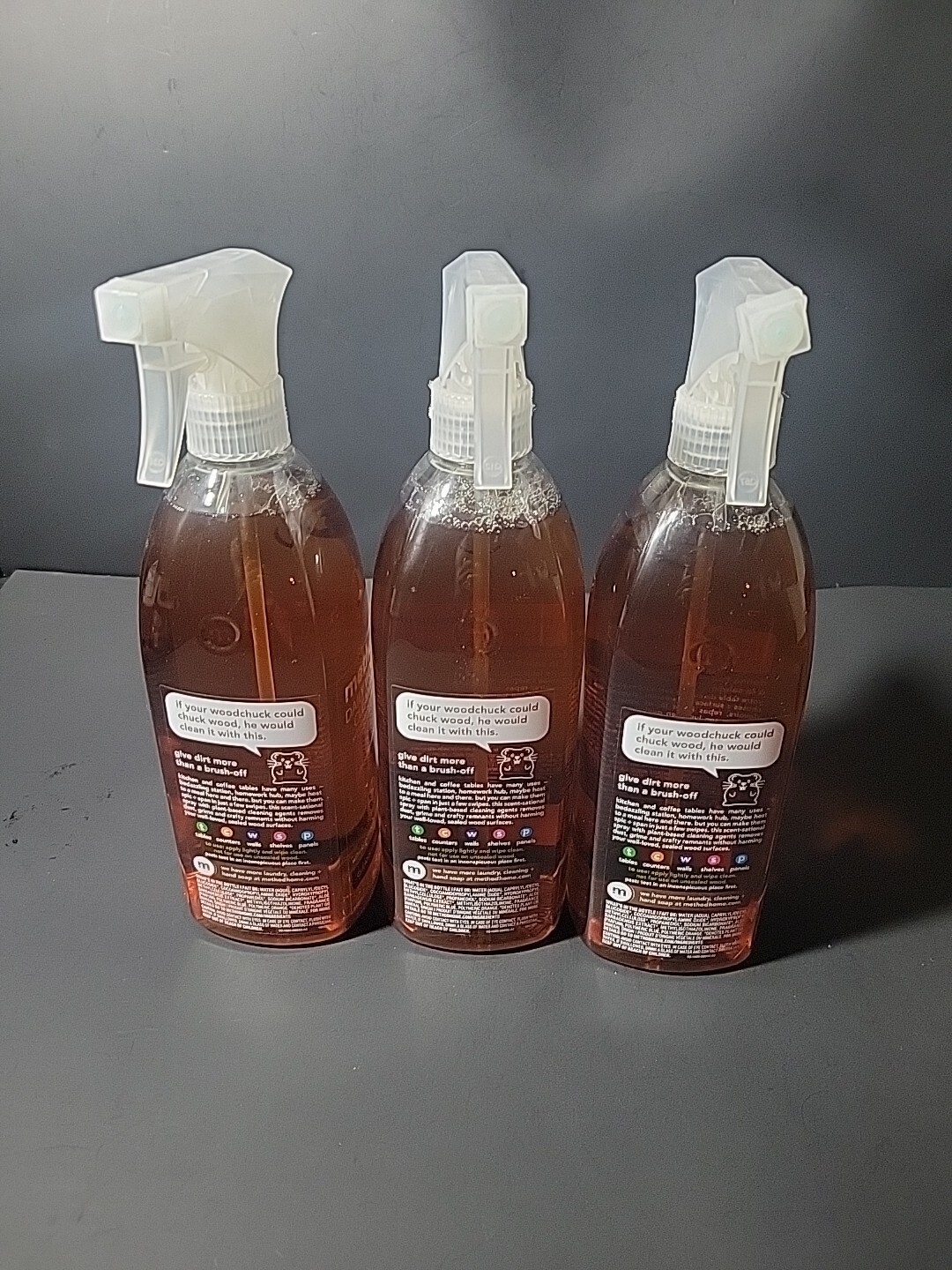 Method Daily Wood Cleaner Almond Scent Lot 3 – 28 fl oz Plant Based Wood Cleaner