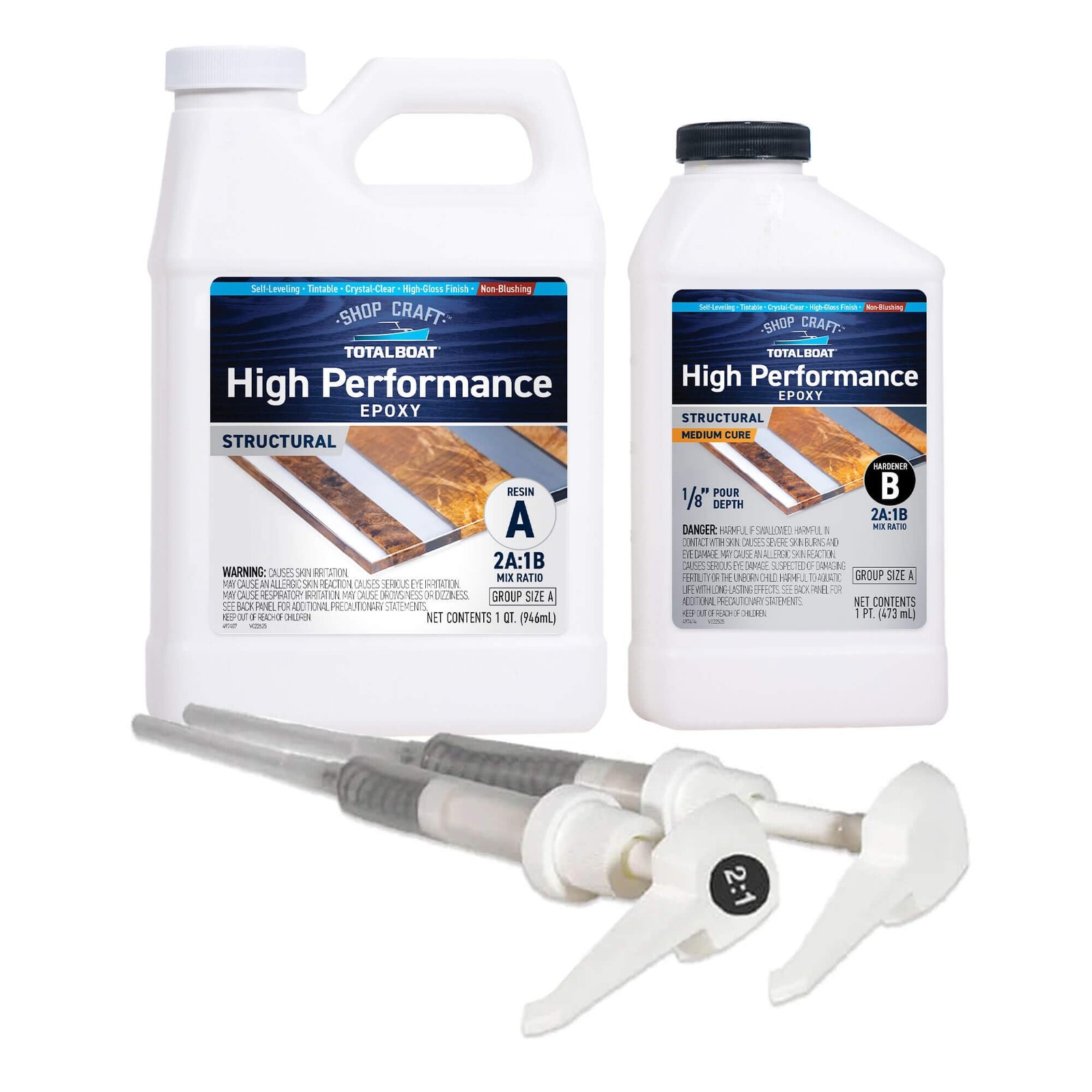 TotalBoat High Performance Epoxy Kit – Crystal Clear Marine Grade Resin and