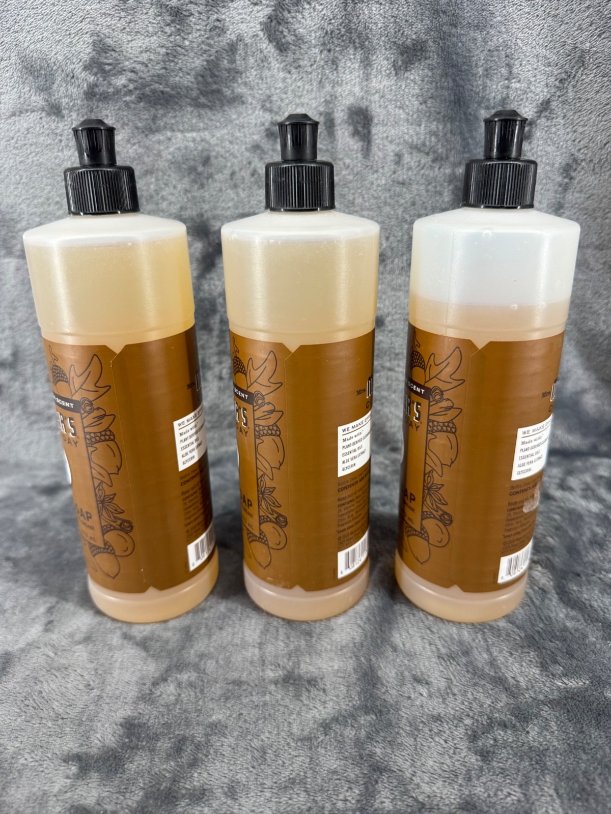 Lot of 3 Mrs. Meyer´s Clean Day Liquid Dish Soap Acorn Spice Scent 16oz