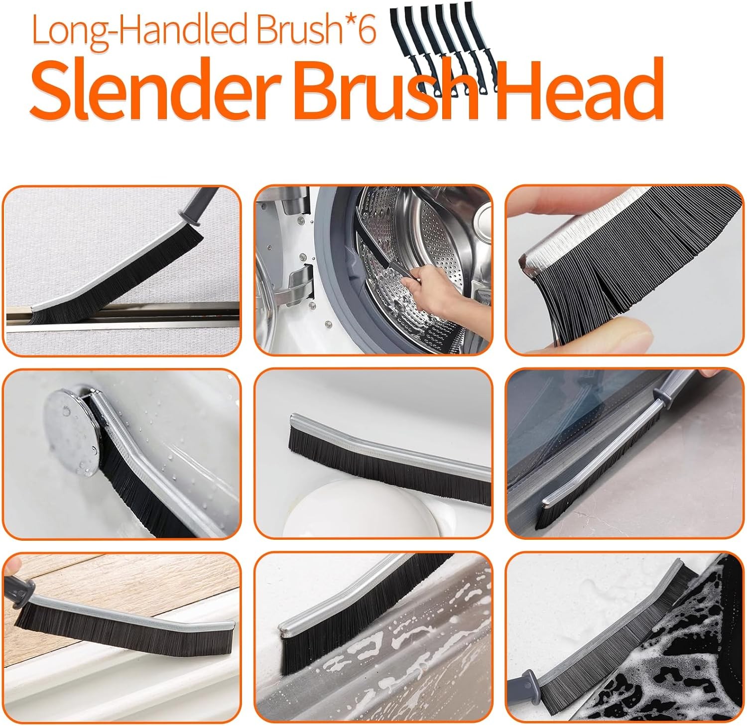 20 PCS Crevice Cleaning Brush Set – Multi-Purpose Hard Bristle Brushes for Deep