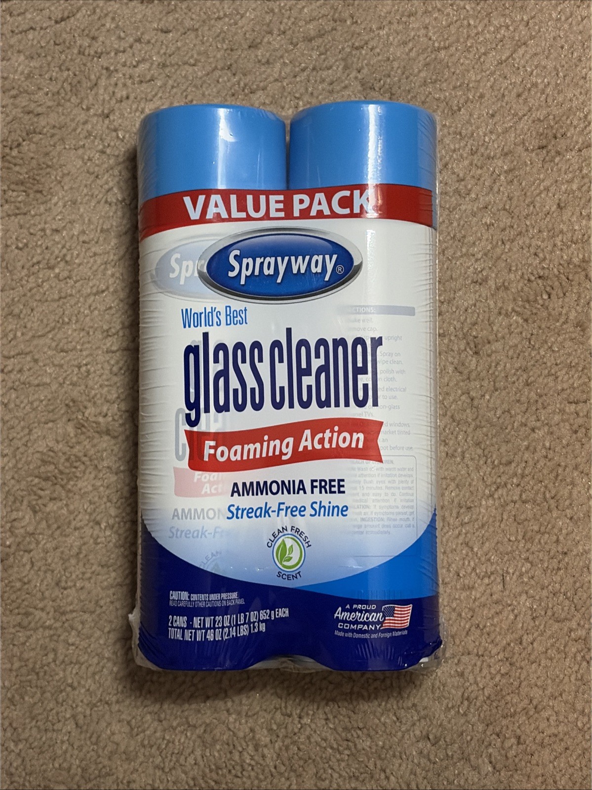2 PACK Sprayway World’s Best Glass Cleaner, Value Pack, 23OZ