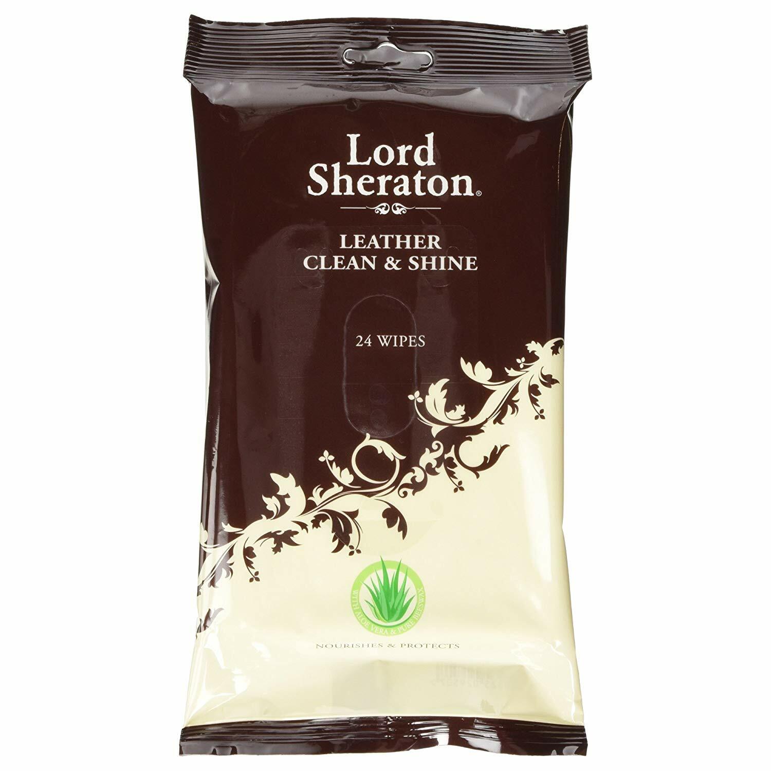 Lord Sheraton Leather Wipes Clean & Shine Nourishing Protect 24 Furniture