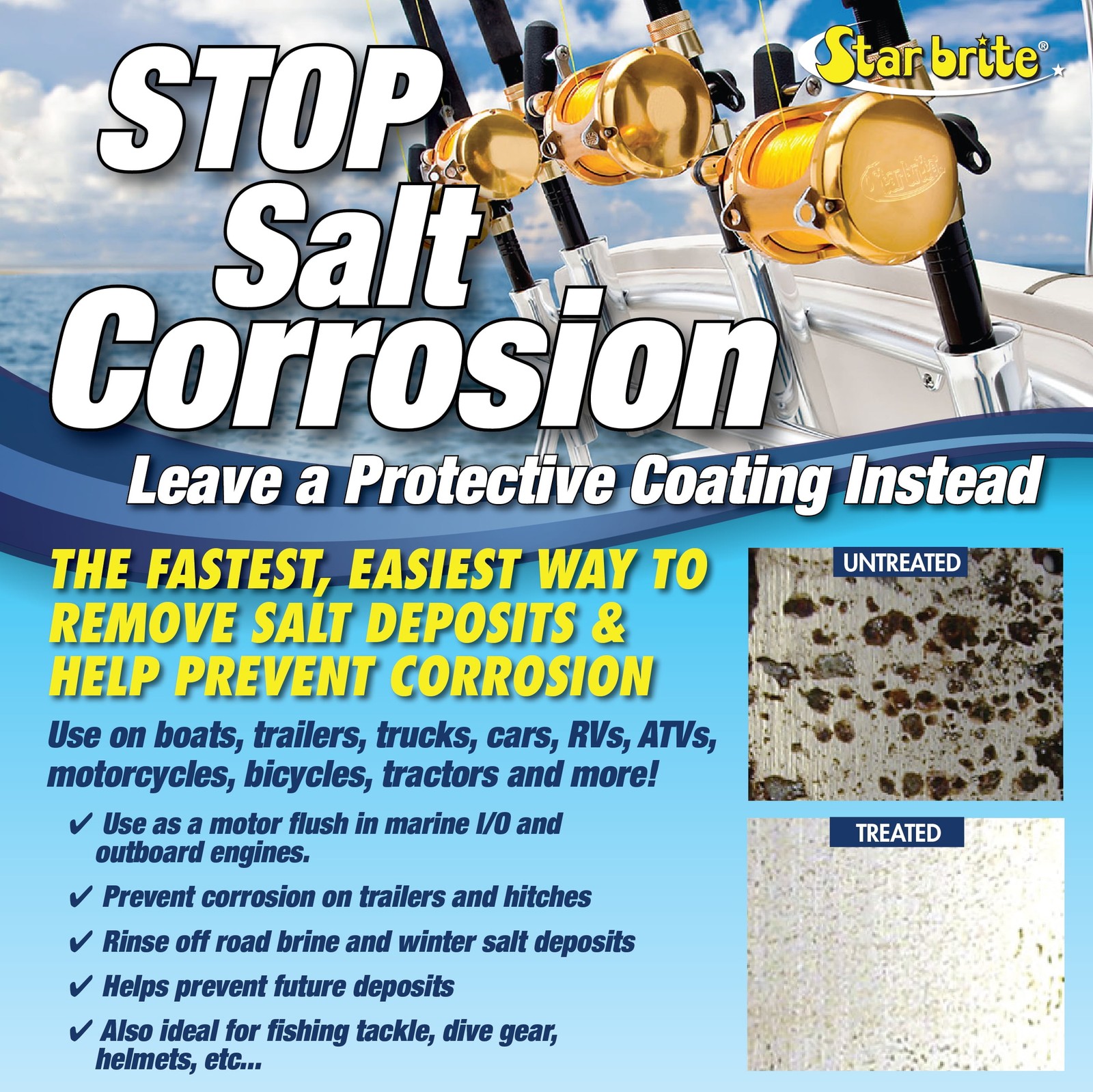 Water Resistant Biodegradable Salt Remover Cleaning Solution 64 Ounces
