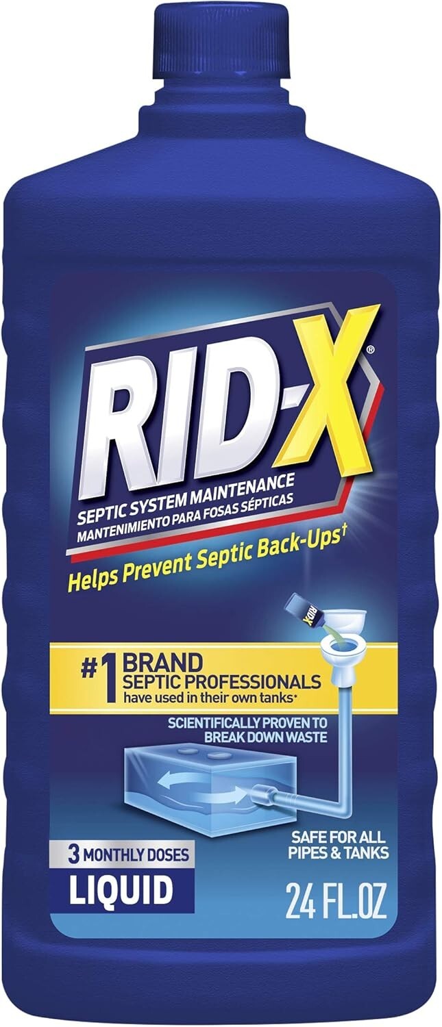 RID-X Septic Tank Treatment 24 oz Liquid 3-Month Supply 100% Biobased Free Ship