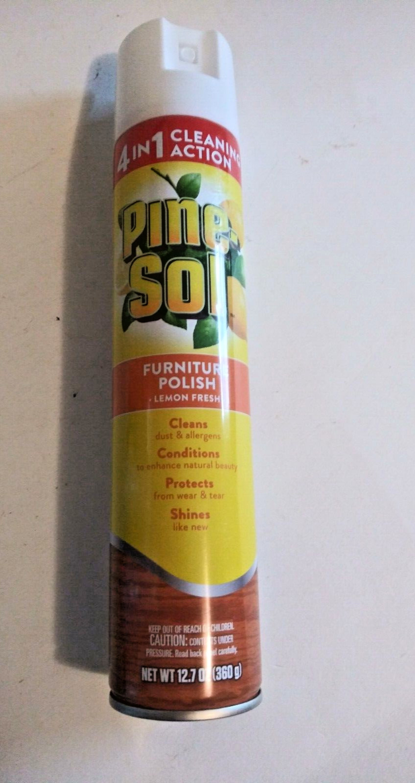 Pine-Sol Furniture Polish 4 in 1 12.7oz Aerosol Can LEMON Scent 4pc Lot