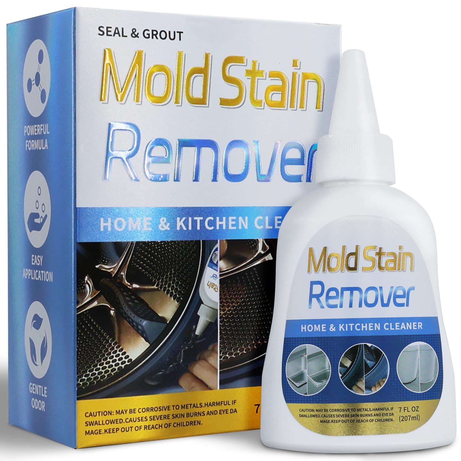 Home Stain Cleaner, 7 fl oz Mold Stain Cleaner Gel for Washing Machine, Home …