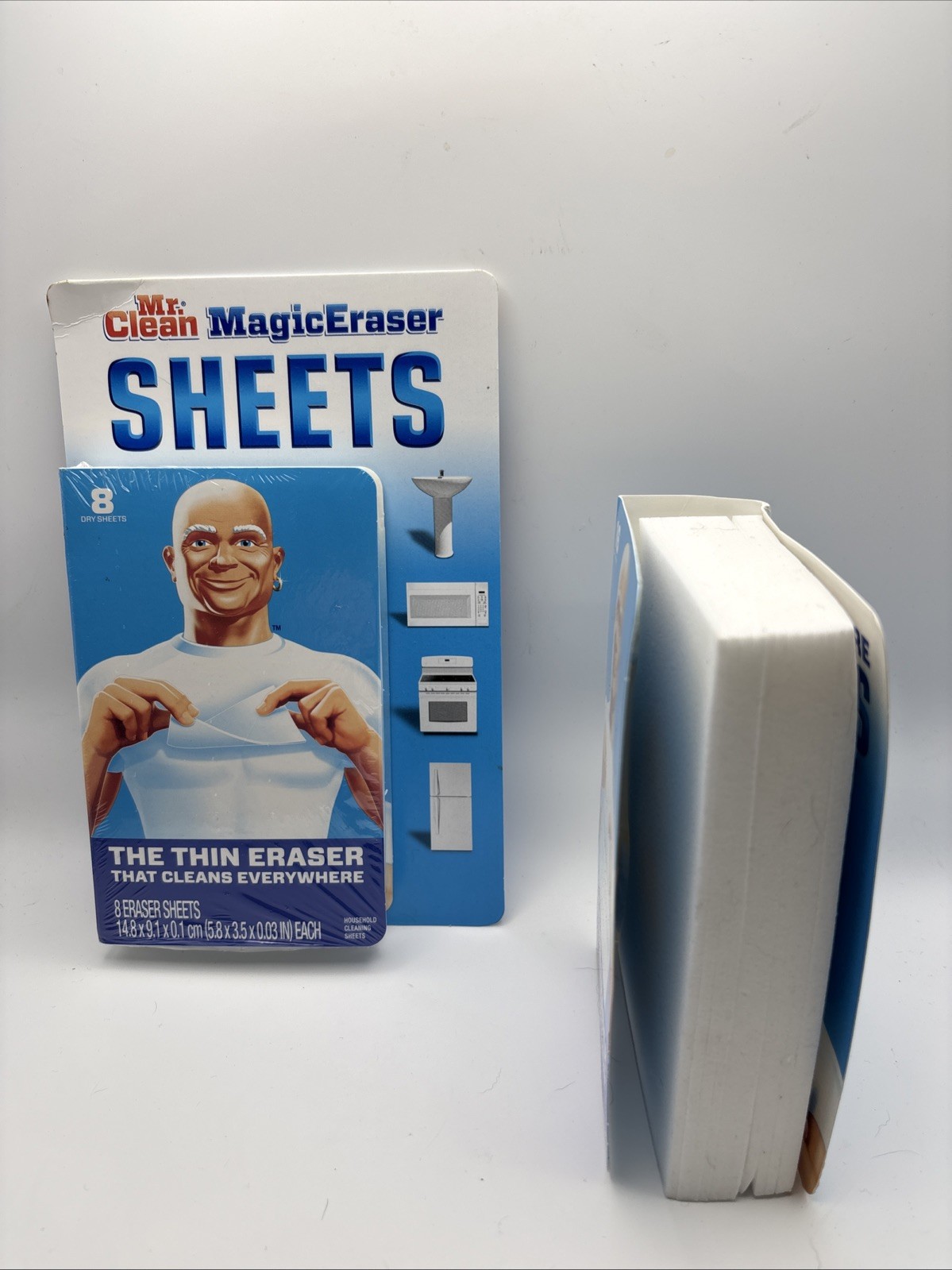 Mr. Clean Magic Eraser Sheets Thin Dry 8 Pk NIB 16 Pk Open 12 Left Total 20