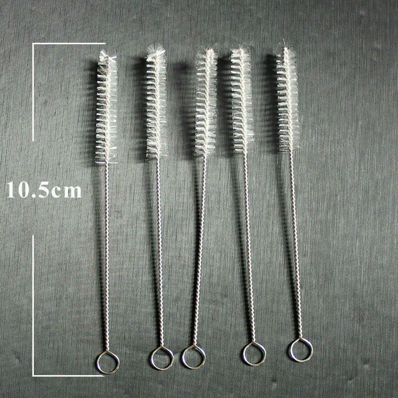 100Pcs/Set Cleaning Brush for Bottle Pipe Stainless Steel Nylon Straw Cleaners