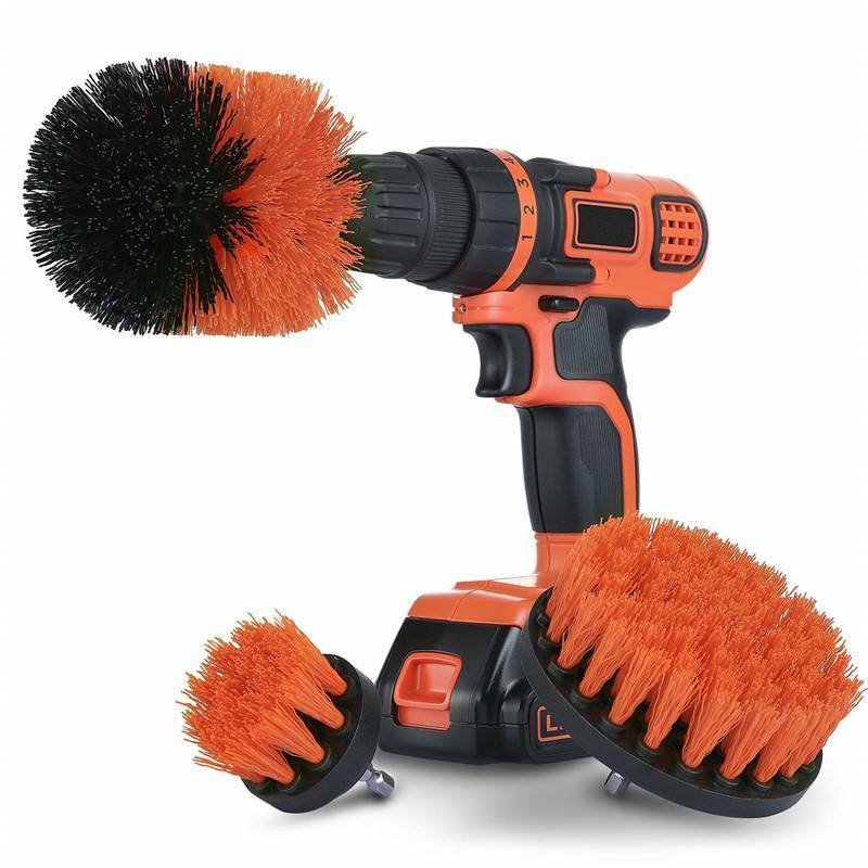 3Pcs Tile Grout Drill Brush Power Scrub Cleaning Tub Cleaner Attachment Kits US