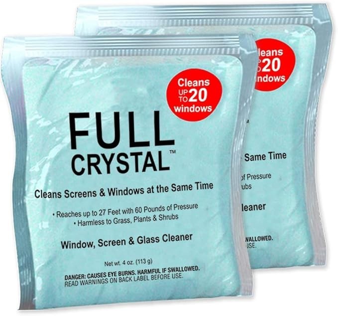Fuller Brush FBFCRE-6 Full Crystal Powder Exterior Window Cleaner – 2 Packs of 4