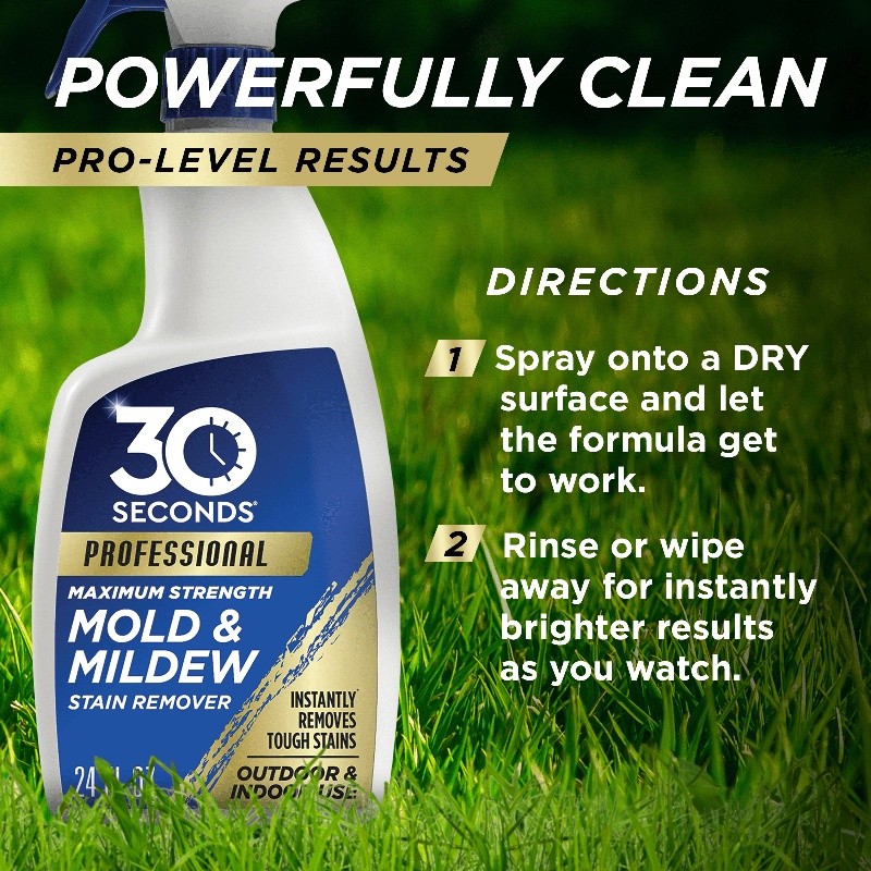 Professional Mold Mildew Stain Remover Instant Results No Scrubbing 24 fl oz New