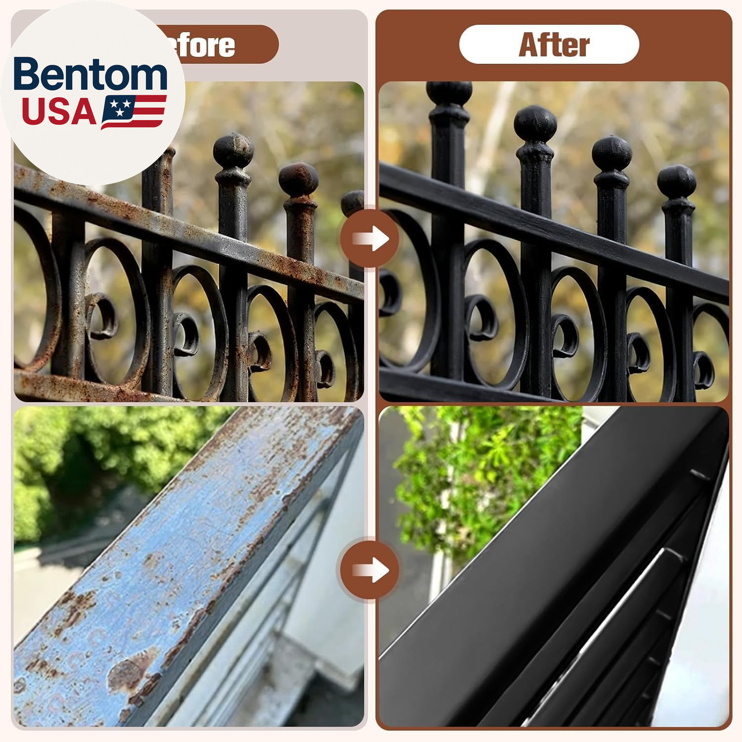 2-In-1 Rust Converter & Metal Primer – 1-Step Rust Stopper, Anti-Rust Coating &