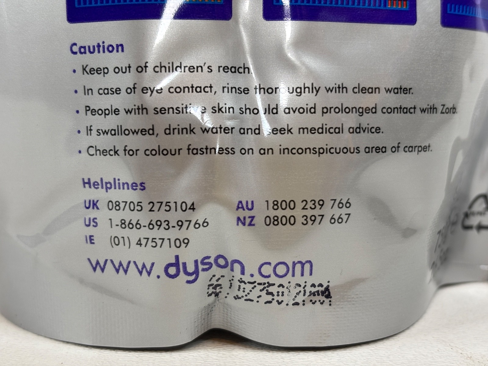 Dyson Zorb Carpet Maintenance Powder 26.5 oz & Spot Cleaner 8.5 oz NEW