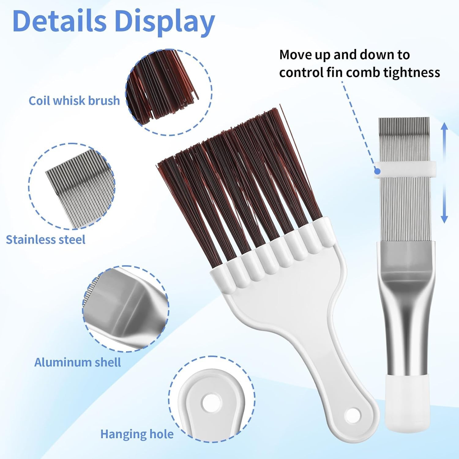 2-Piece Air Conditioner Coil Cleaning Brush Set – Lightweight & Effective