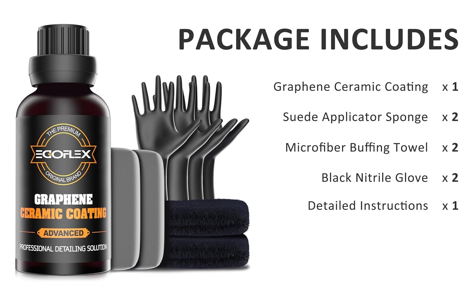 Graphene Ceramic Coating for Cars – 20H Professional Grade Top Coat Detailing Ki