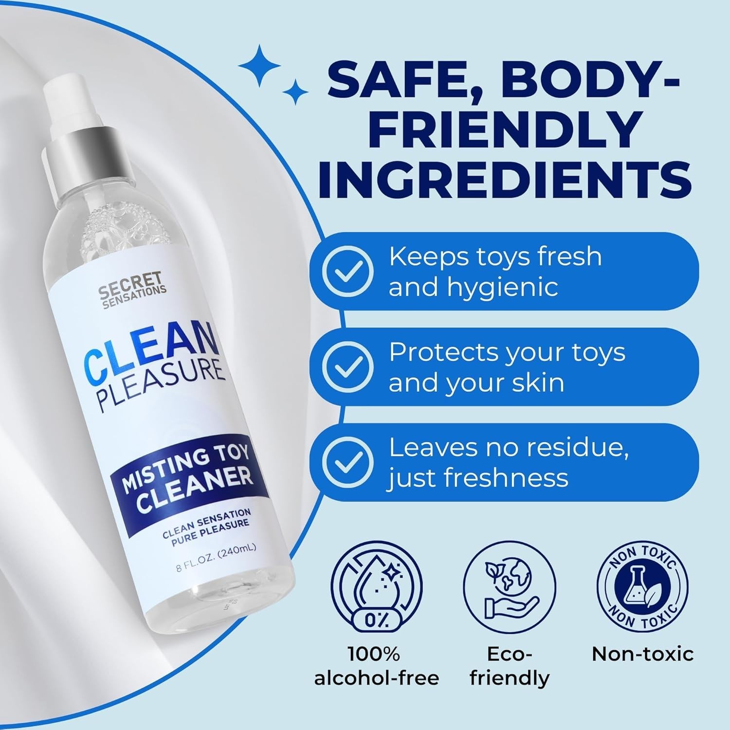 Toy Cleaner Spray 240ml – Premium Adult Toy Cleaner for Hygiene – Safe, Gentl…