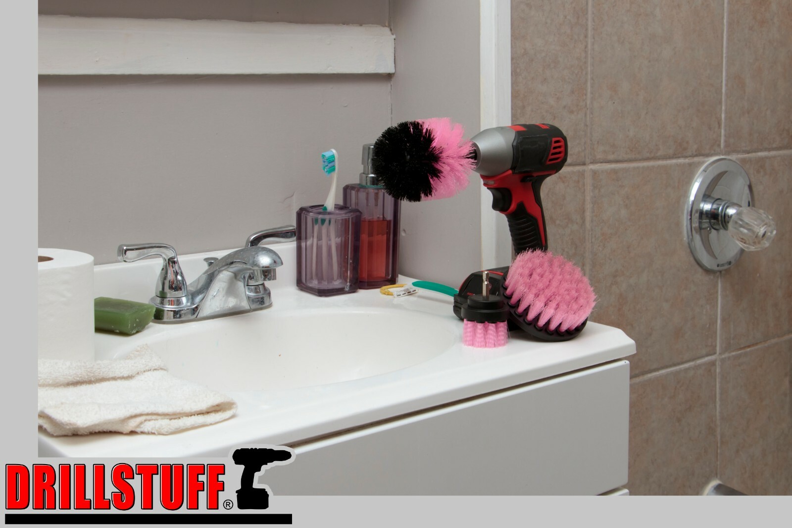 Bathroom Shower Cleaner, Bathtub, Tile and Grout Drill Power Scrubber Brush Kit