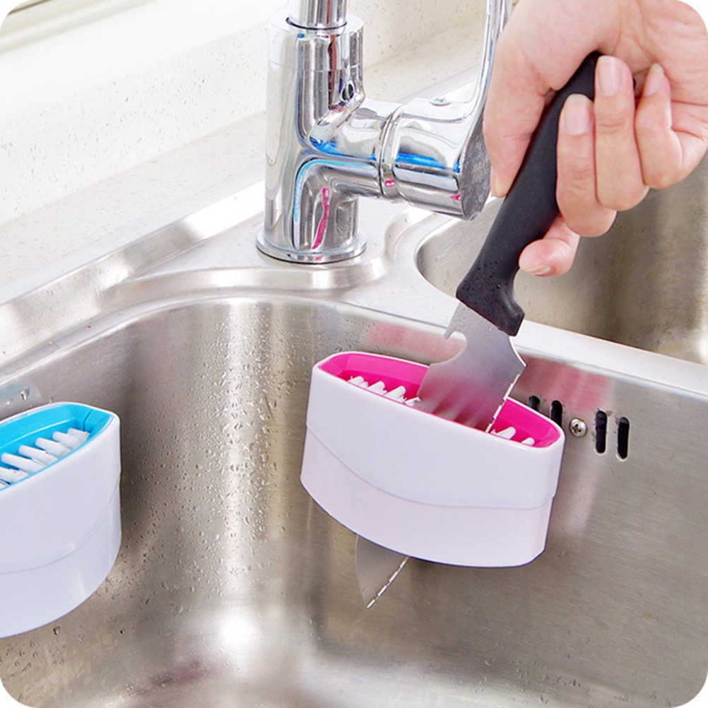 3 Pcs Utensil Cleaning Suction Brush Dishwashing Brushes for Dishes