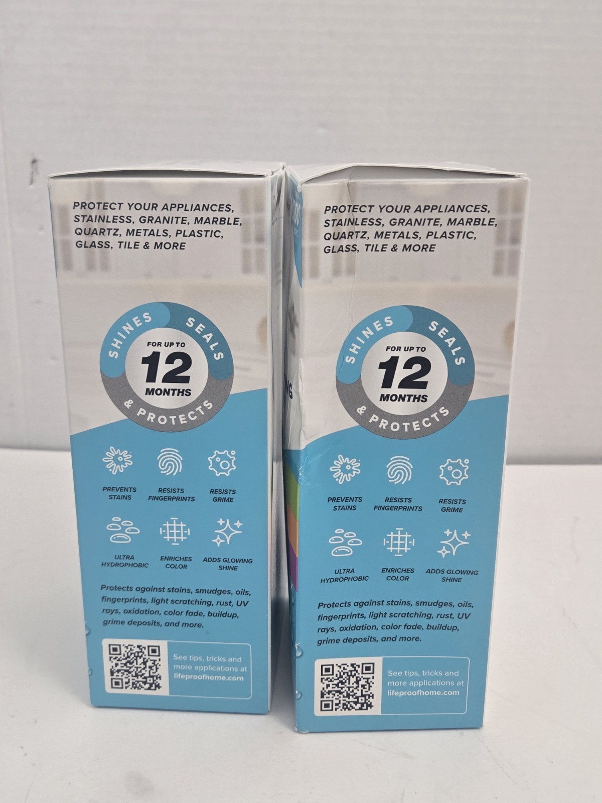 Lifeproof Home MULTI SURFACE CERAMIC COATING Spray 8oz with Towel x2 Lot
