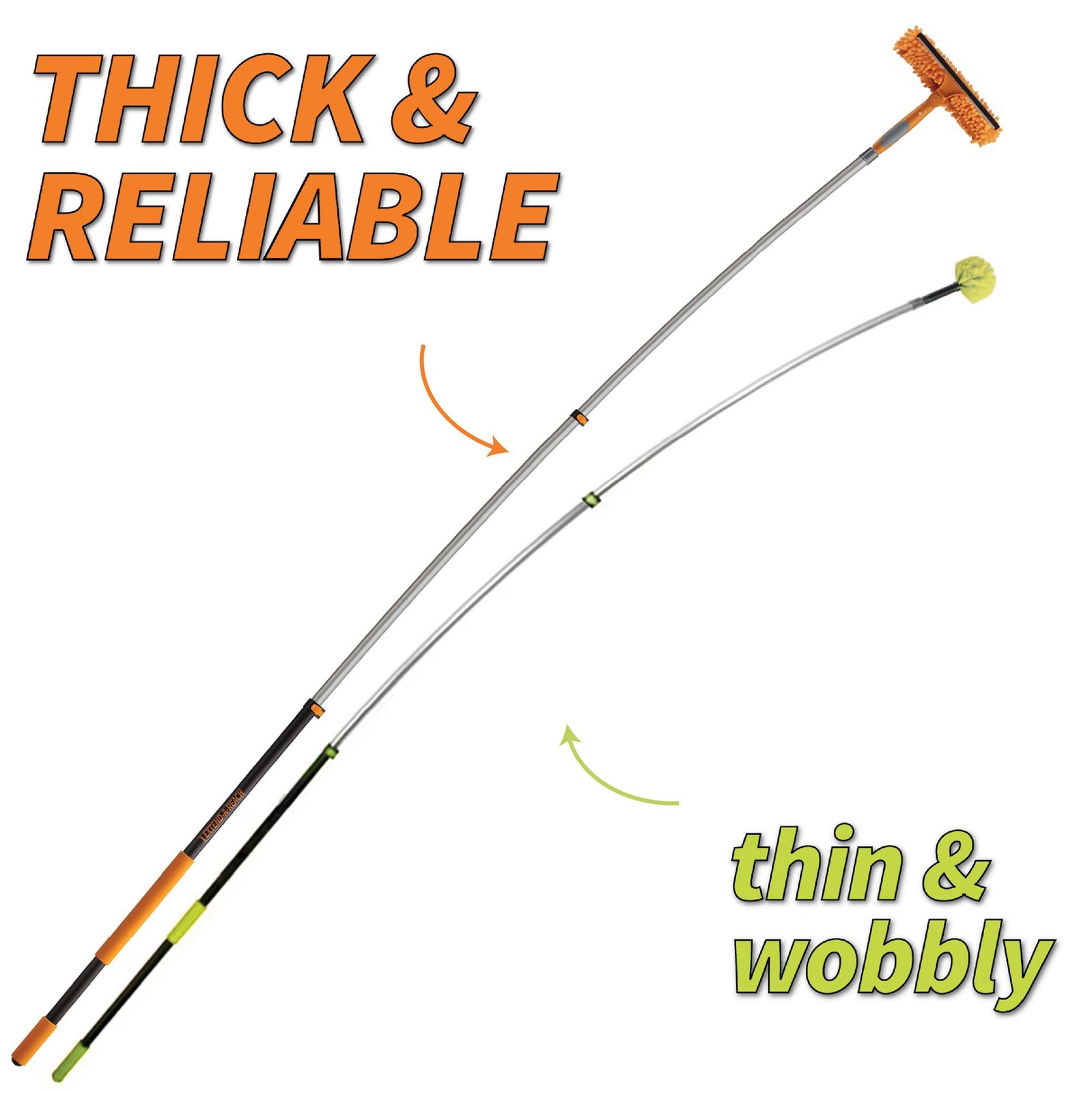 4-12 ft Window Washing Kit with Extension Pole (20+ Foot Reach) // Window Cle…